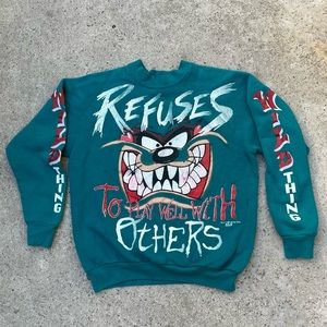 Vintage looney toons Taz Crewneck